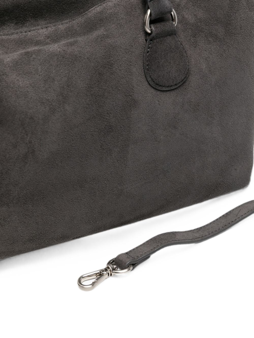 OSOI Borsa Shell Brot in suede grigio scuro 