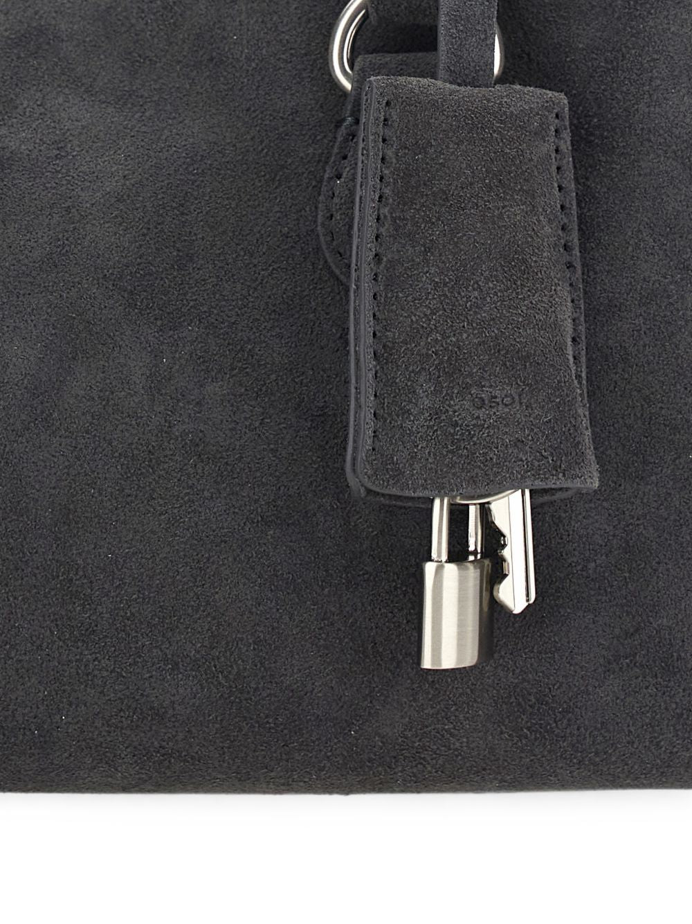 OSOI Mini borsa tote Shell Brot in pelle scamosciata 