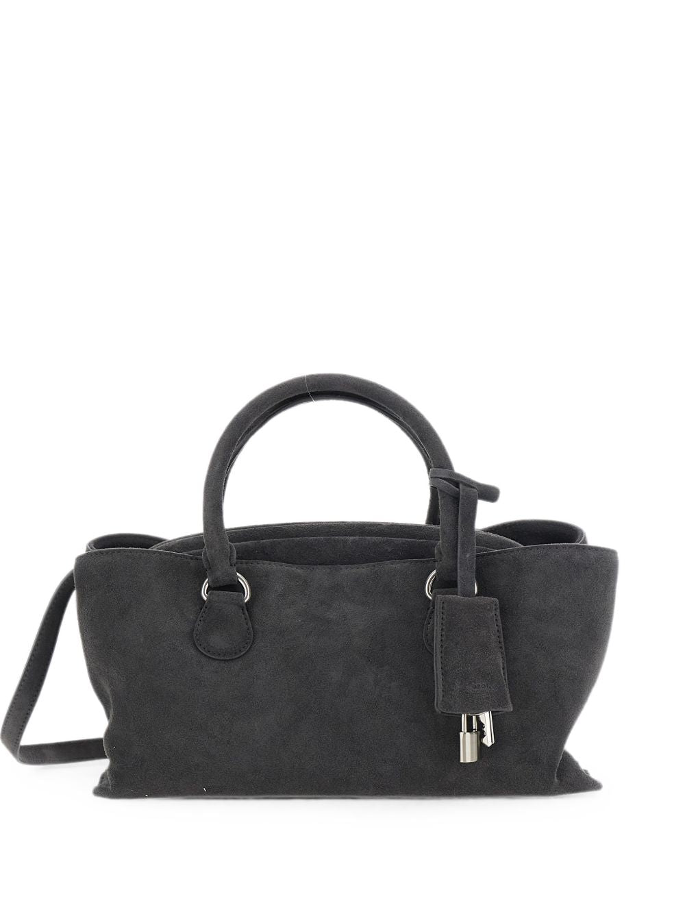 OSOI Mini borsa tote Shell Brot in pelle scamosciata 