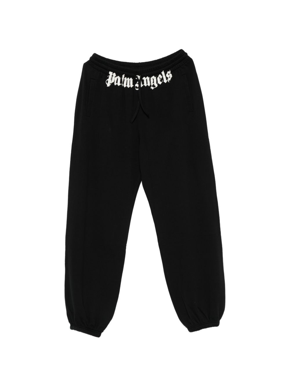 PALM ANGELS Pantaloni della tuta casual neri con logo in vita 