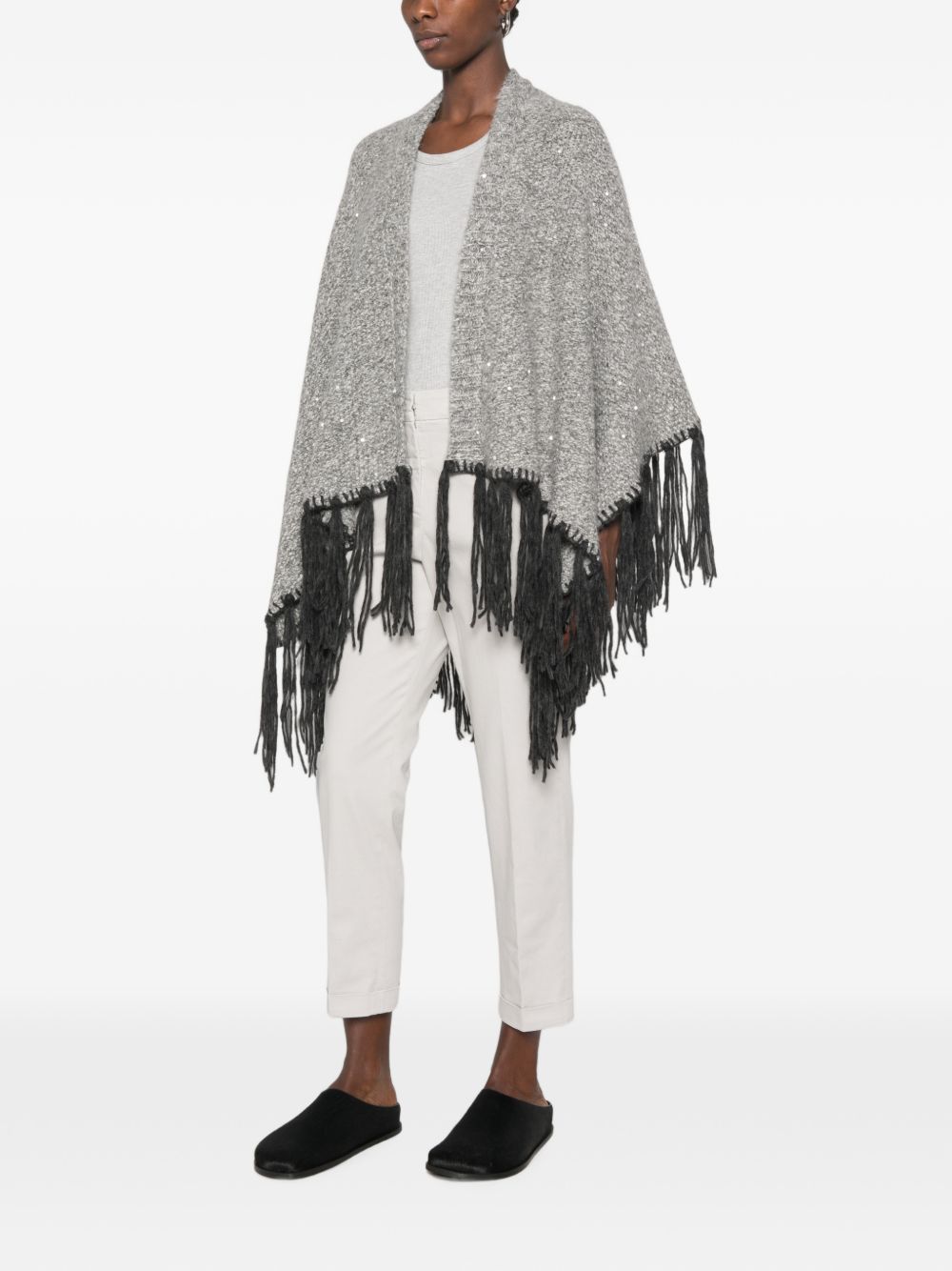 PESERICO Pantaloni in cotone elasticizzato grigio chiaro 