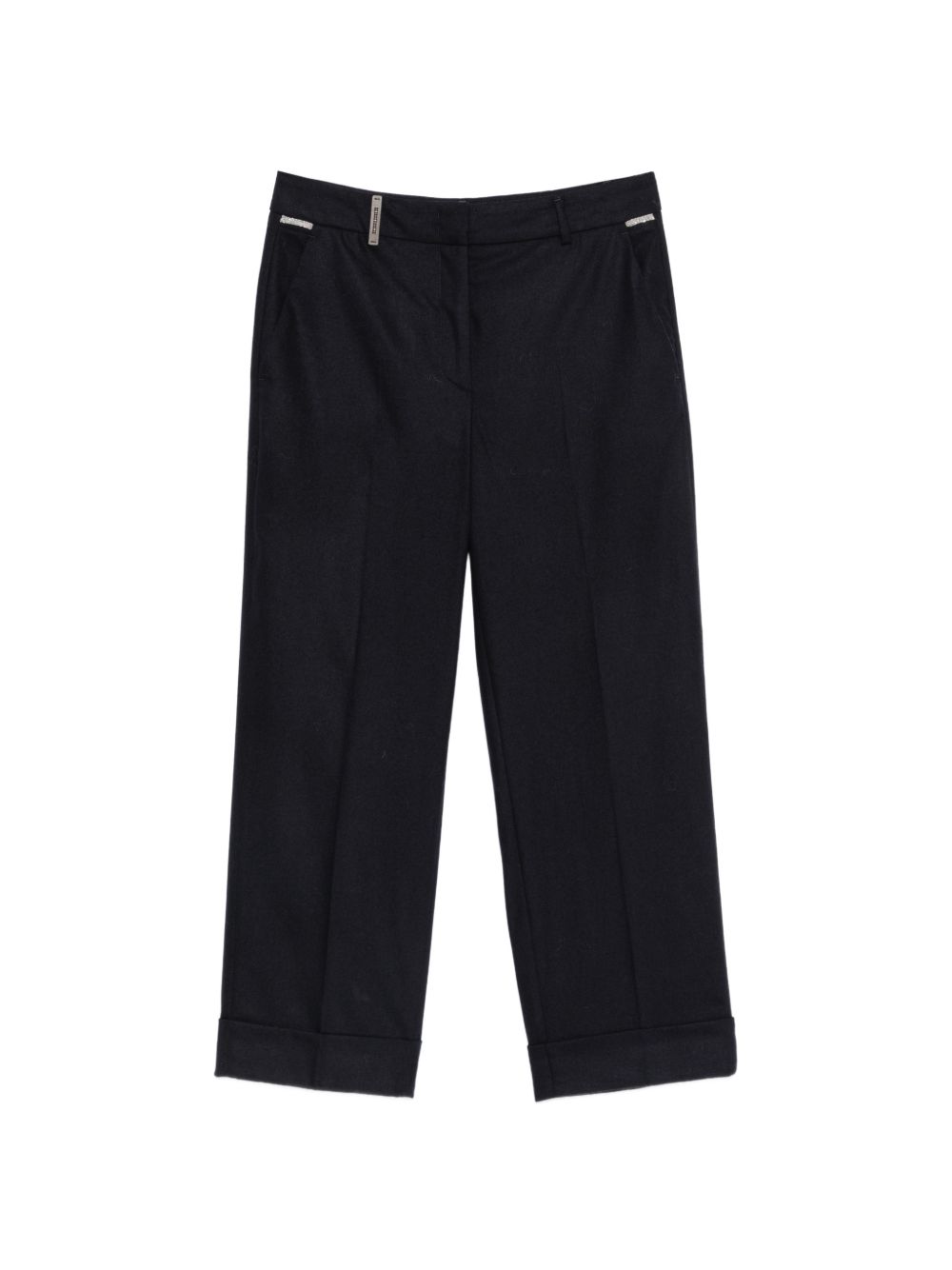 PESERICO Pantaloni casual blu in lana con tasche 
