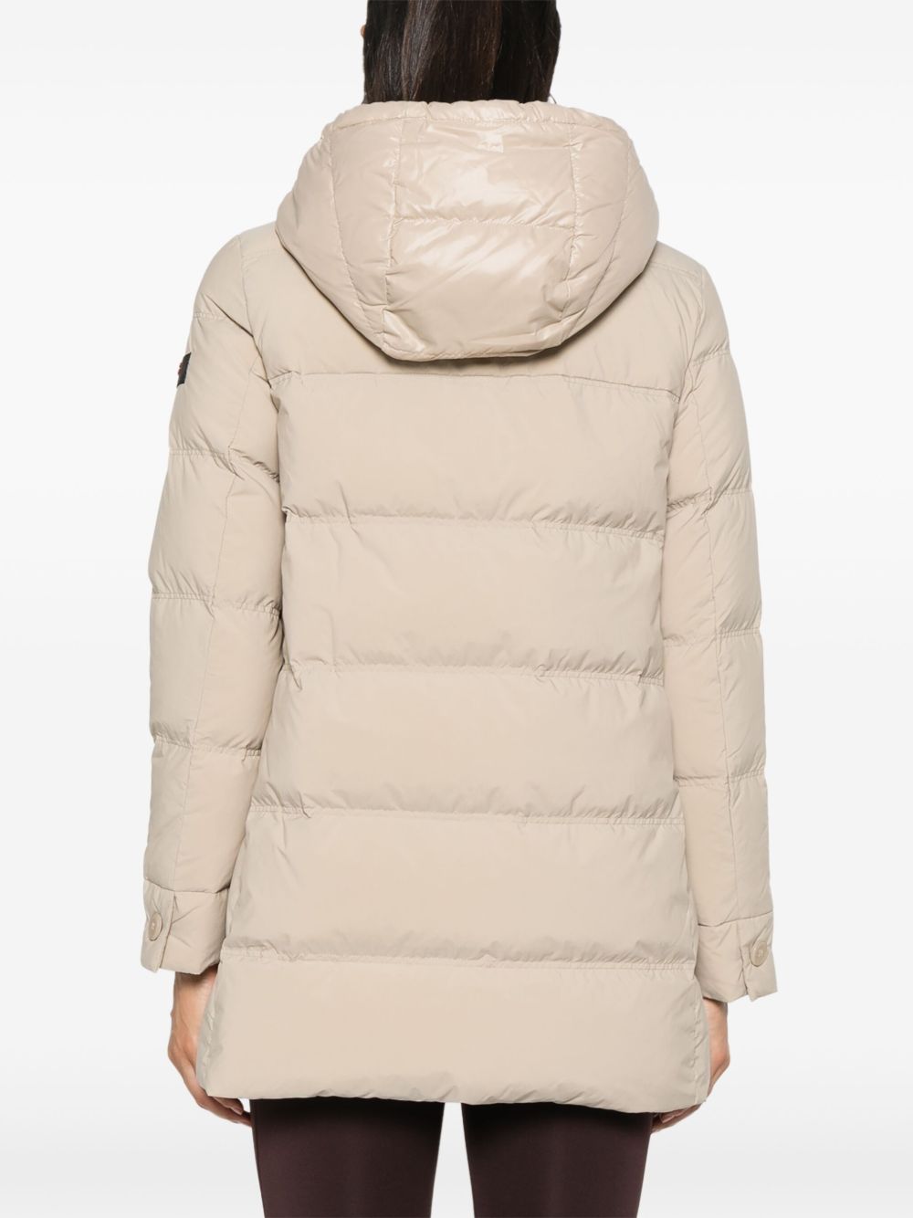 PEUTEREY Piumino Unix trapuntato beige con cappuccio e chiusura con zip 