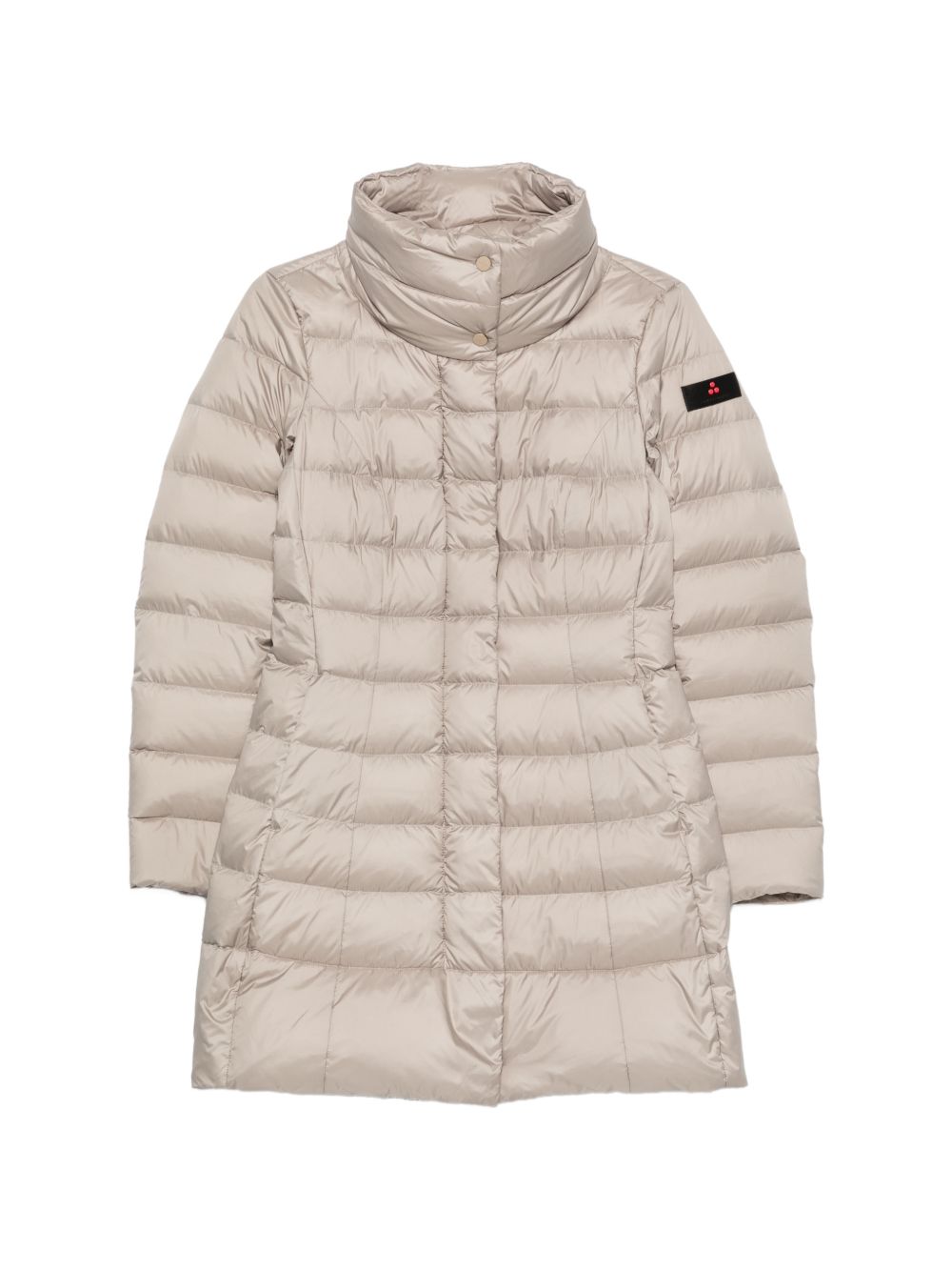 PEUTEREY Piumino lungo SOBCHAK beige chiaro trapuntato con tasche 