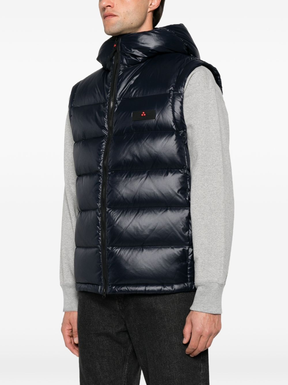 PEUTEREY Gilet imbottito blu con cappuccio 