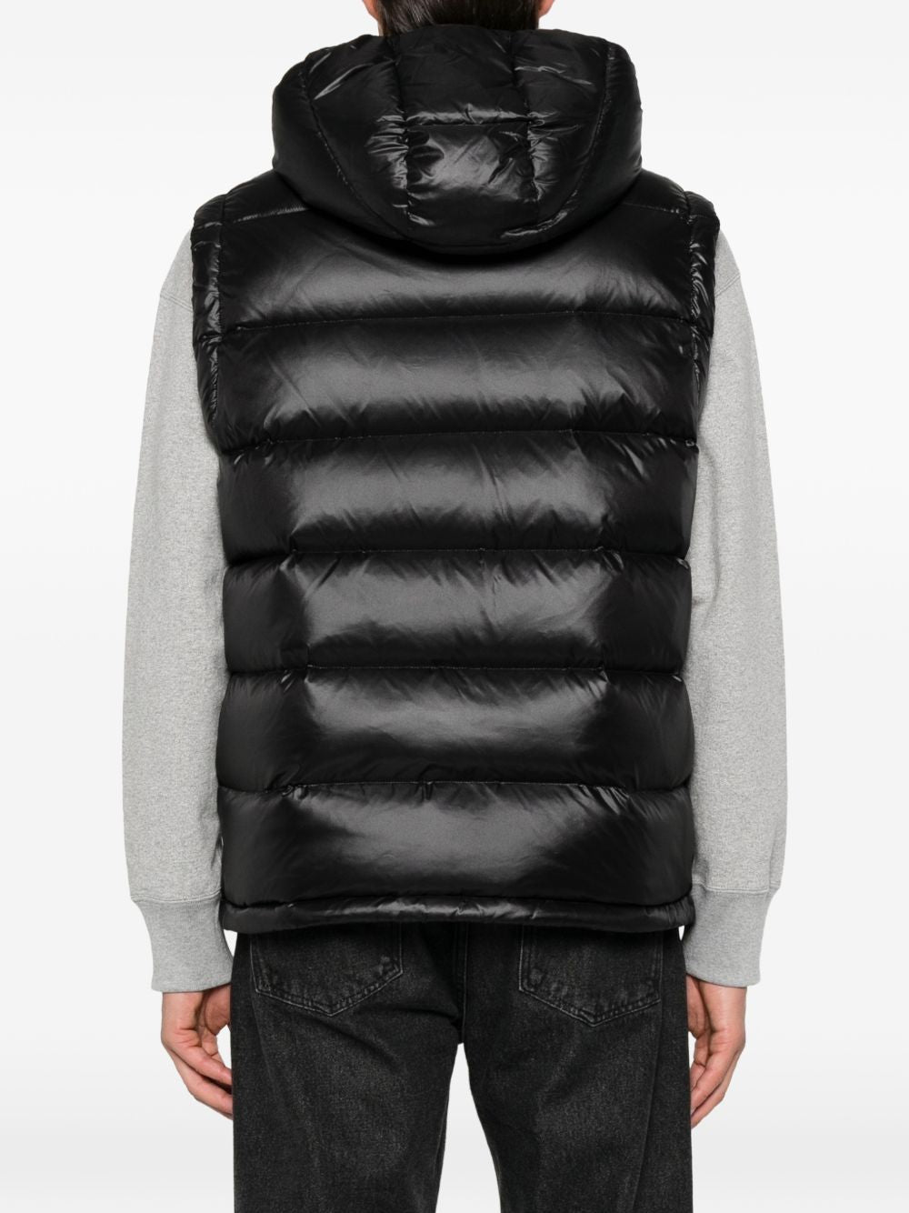 PEUTEREY Gilet imbottito con cappuccio nero 