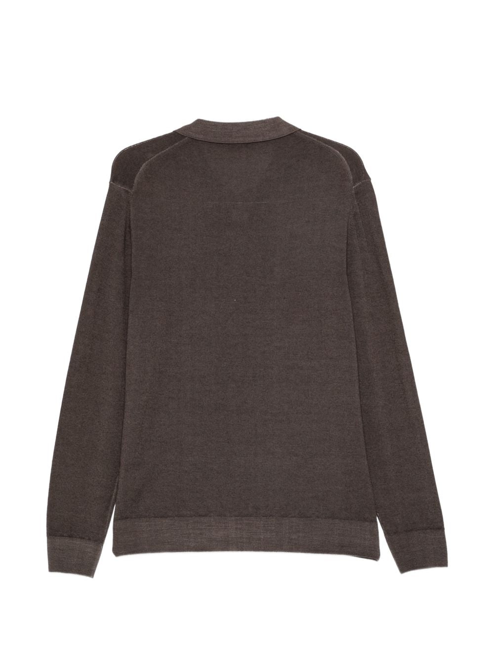 PIACENZA CASHMERE Polo marrone in lana vergine 