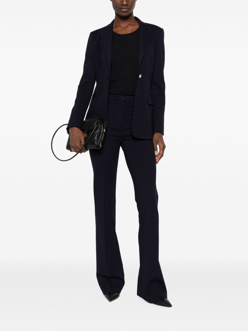 PINKO Giacca blazer New Signum nera foderata con tasche 