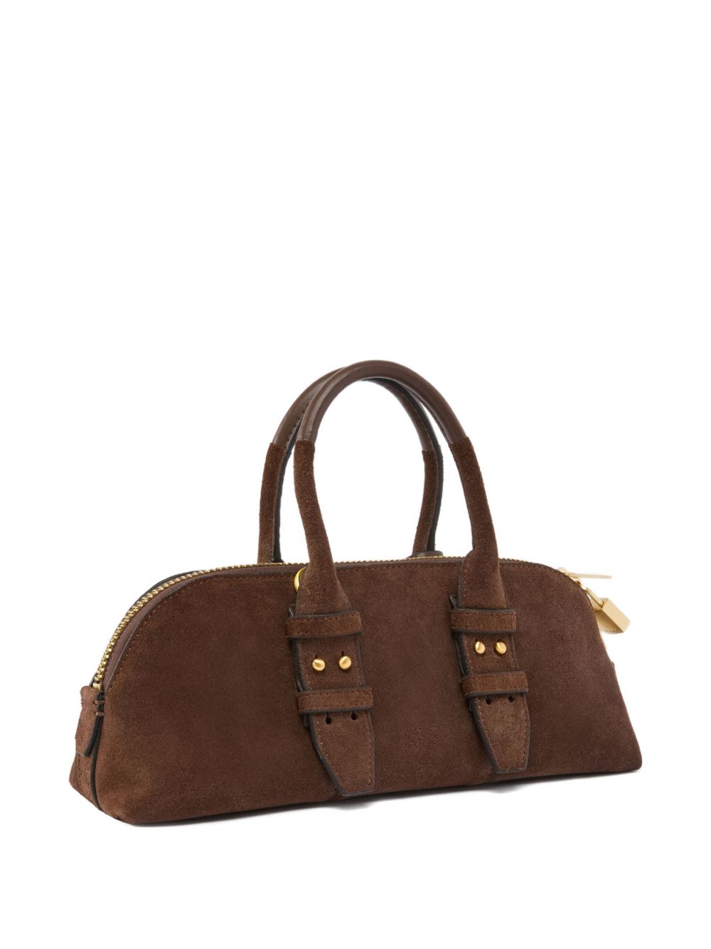 PINKO Borsa Bowling Horizon in suede marrone 
