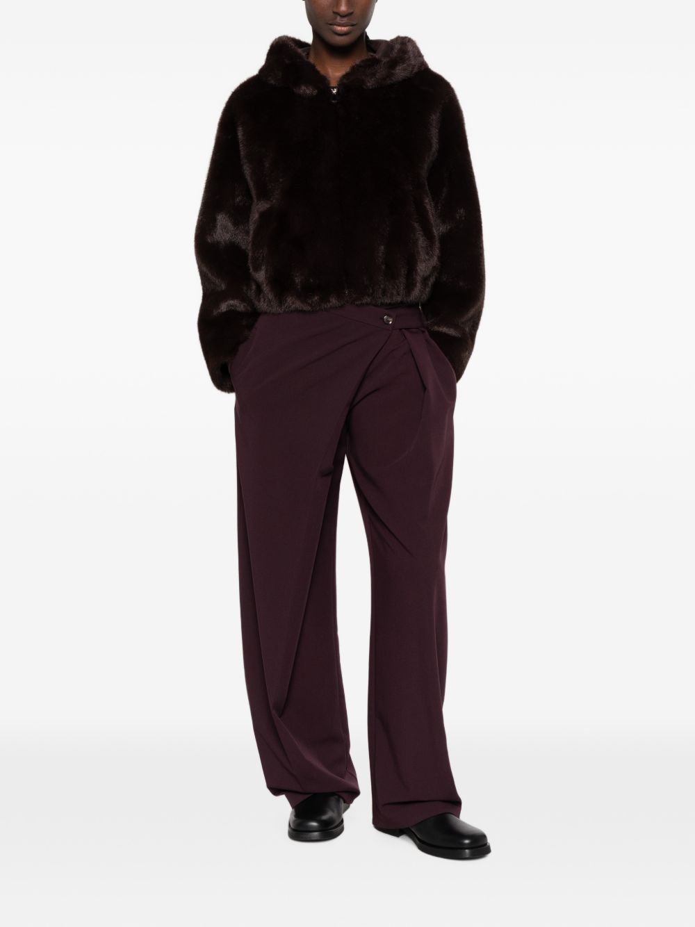 PINKO Pantaloni Pesce marroni morbidi casual chic 