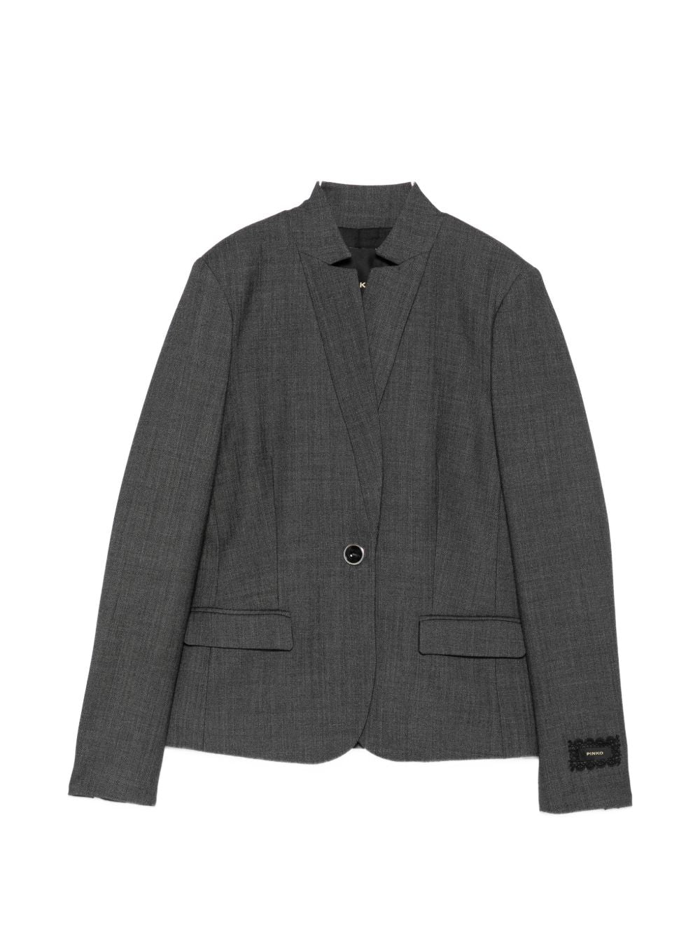 PINKO Giacca blazer Kebab grigia con colletto 