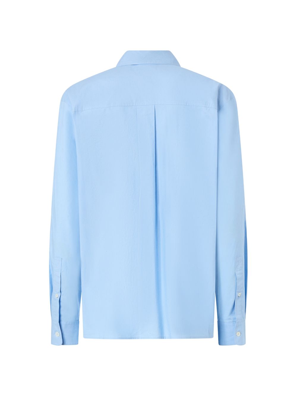 PINKO Camicia Connie azzurra con logo ricamato sul petto 