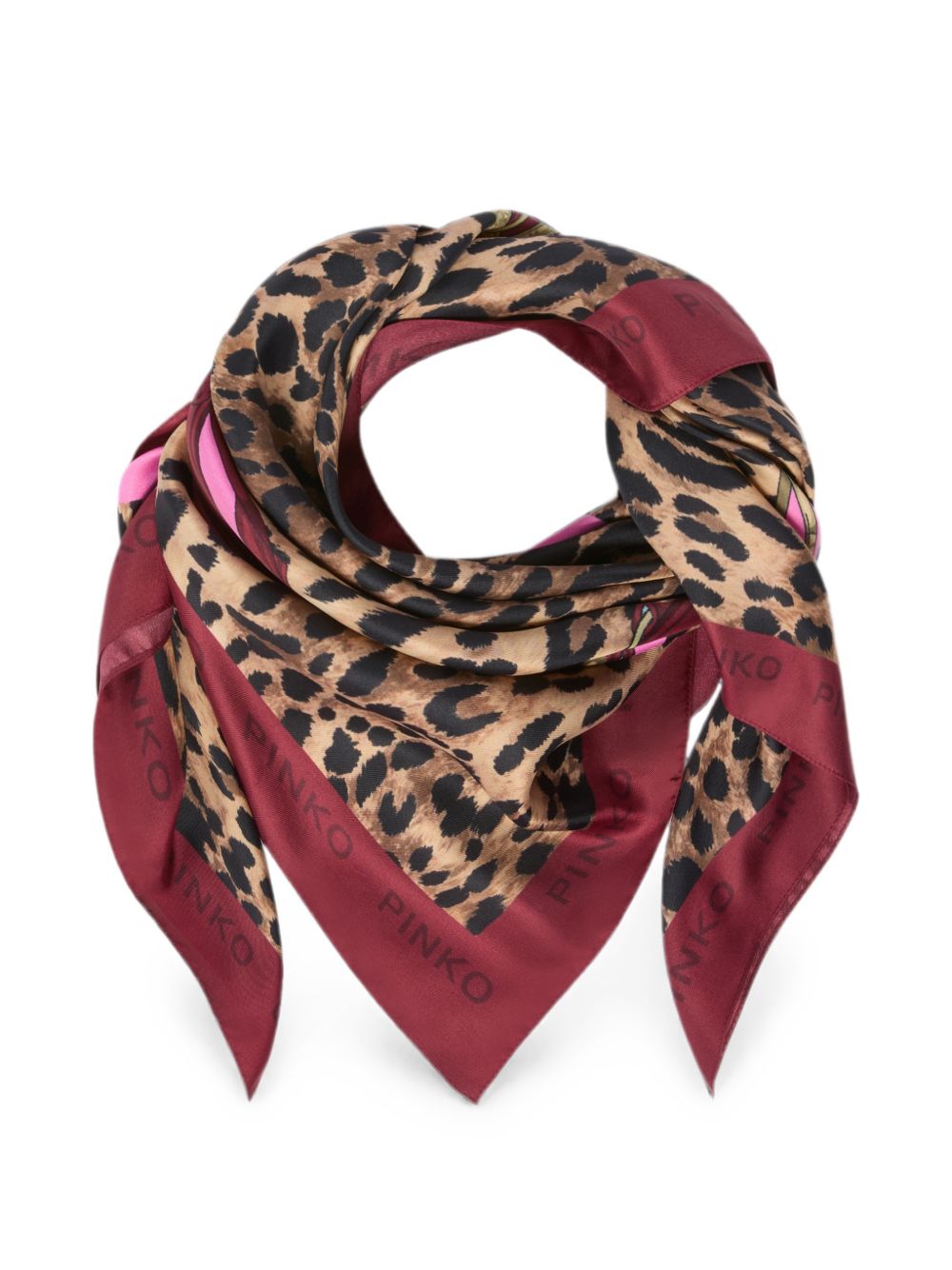 PINKO Foulard Limbo con stampa animalier 