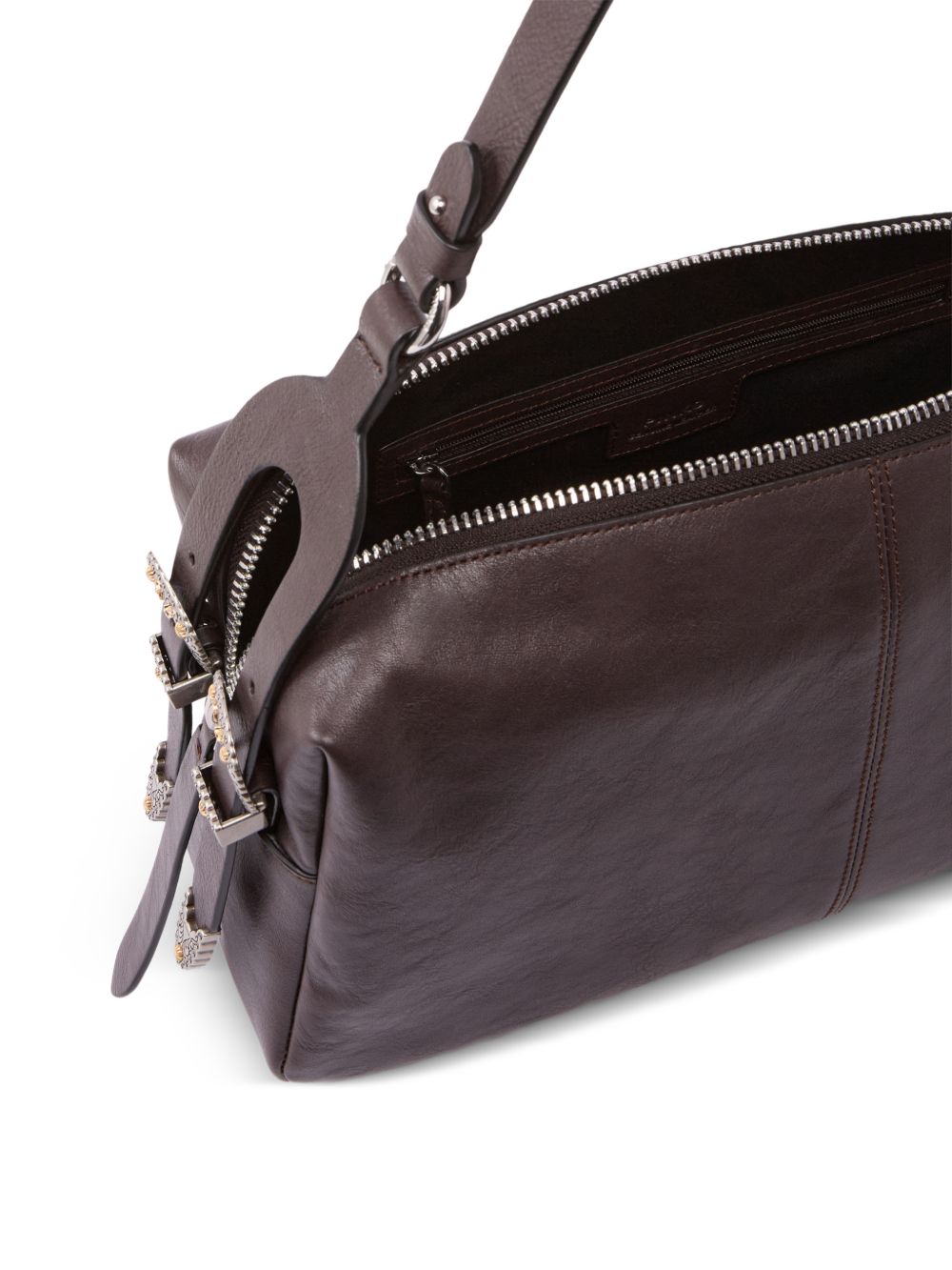 PINKO Borsa a spalla in pelle marrone Classic 