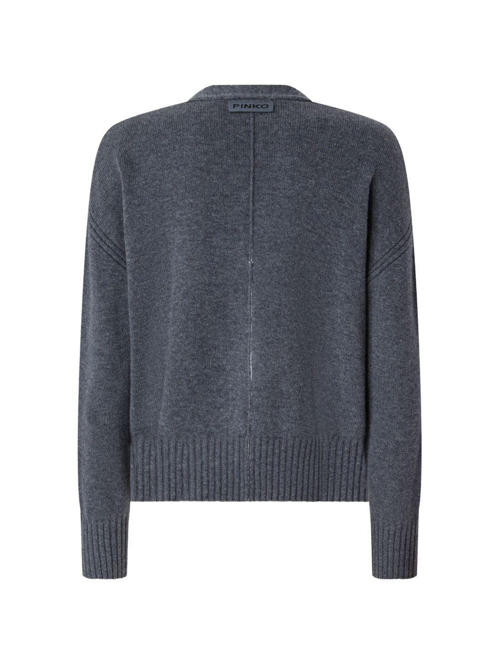 PINKO Cardigan in lana grigio Vienna con bottoni 