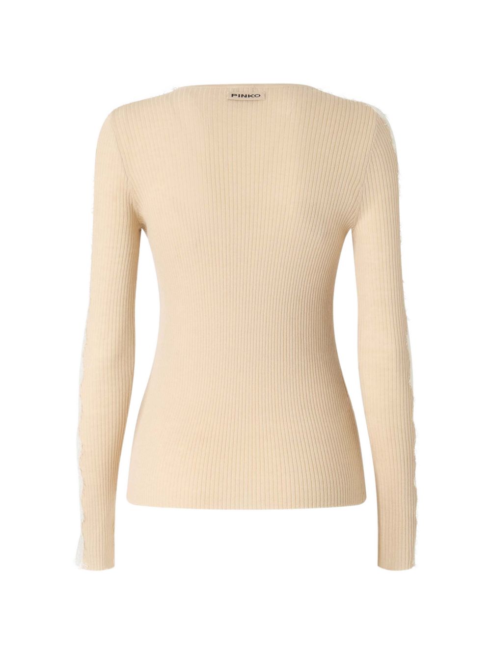 PINKO Maglia girocollo Copenaghen in misto lana beige chiaro 