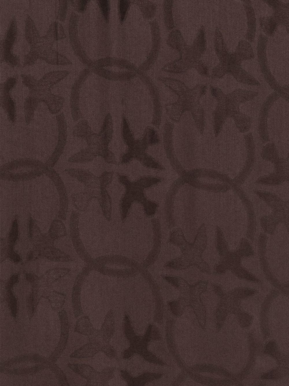 PINKO Sciarpa foulard marrone Muschio con logo all-over tono su tono 