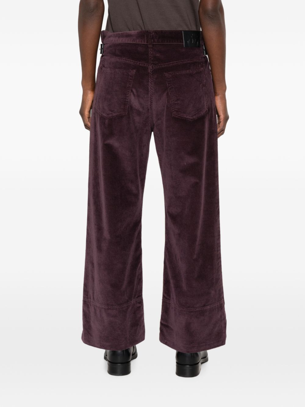 PINKO Pantaloni in velluto bordeaux Cyntia 