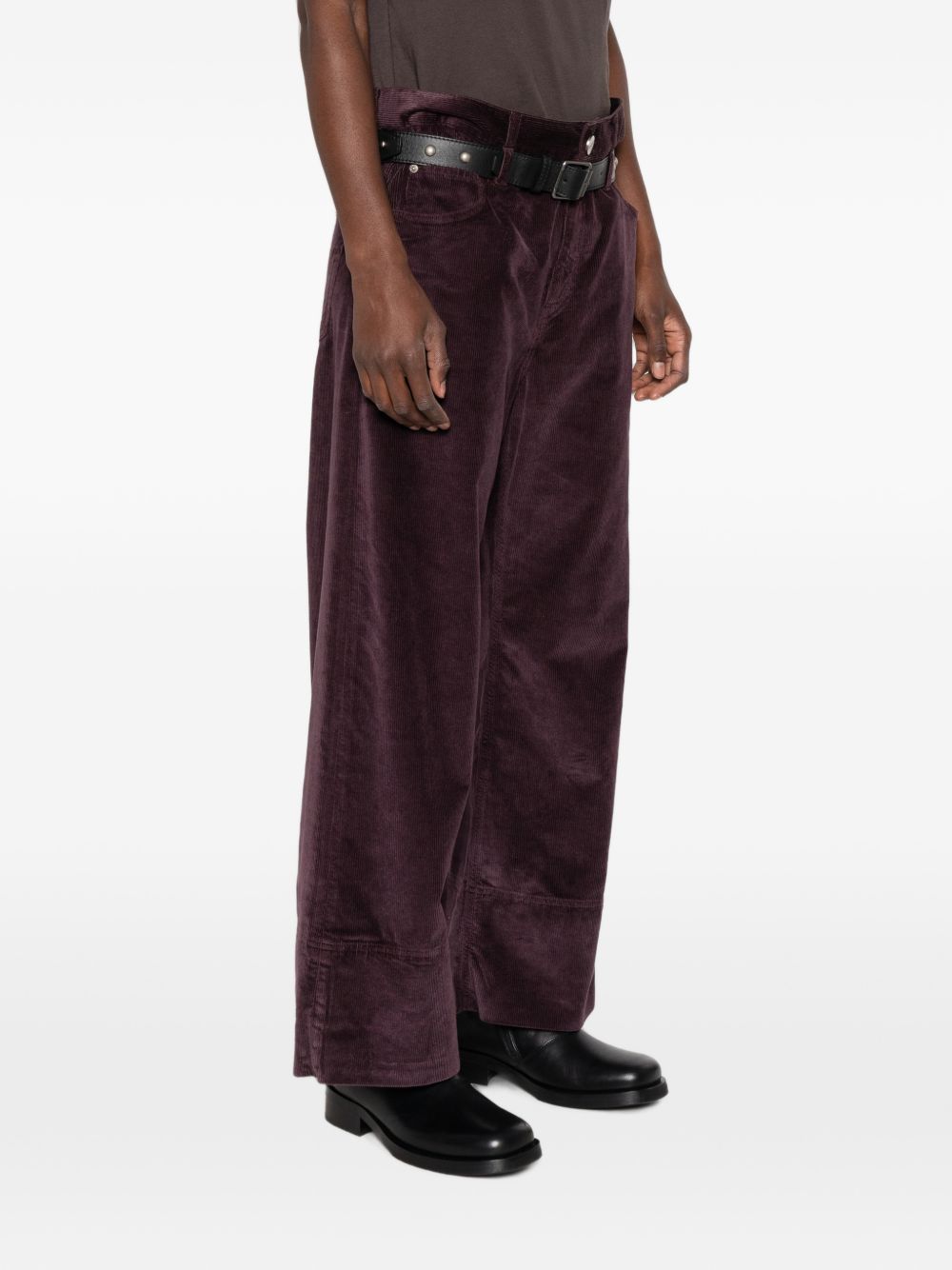 PINKO Pantaloni in velluto bordeaux Cyntia 