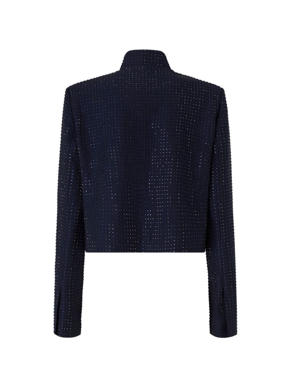 PINKO Giacca blu Morasca con strass e collo alla coreana 