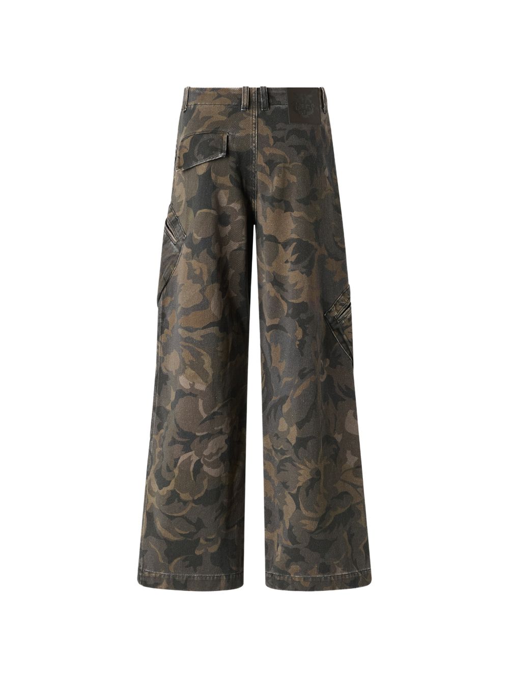 PINKO Pantaloni verde scuro Haiku con design floreale 