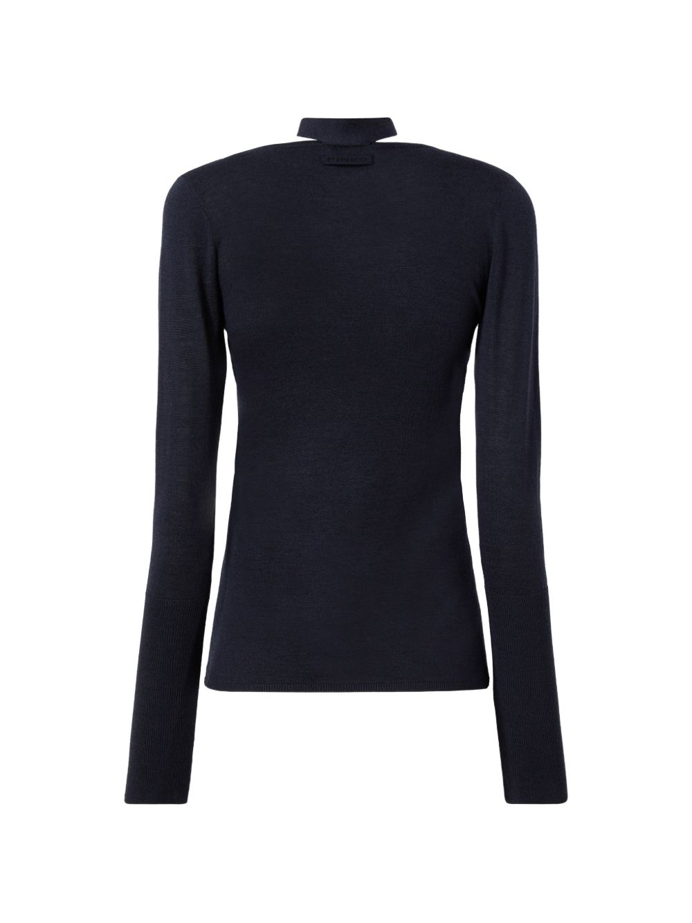 PINKO Maglia blu Soffio in lana con scollo a V 