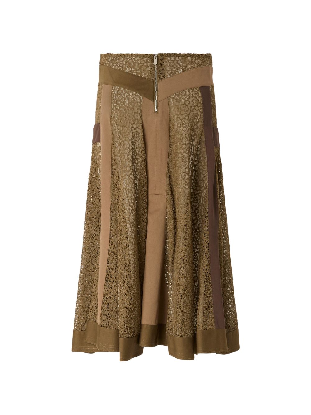 PINKO Gonna lunga marrone Sagrantino semitrasparente 