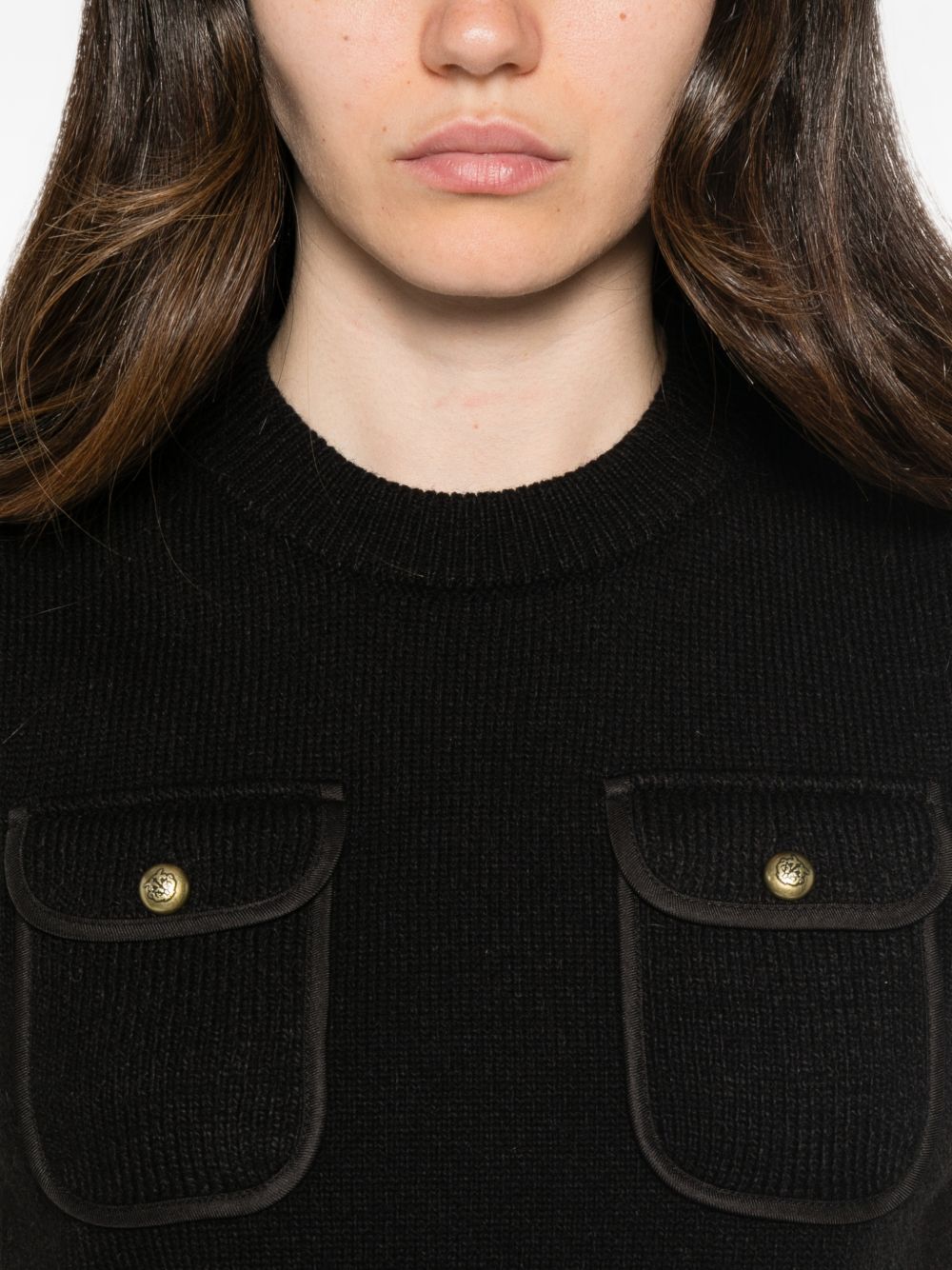 PINKO Gilet nero Belato con tasche 