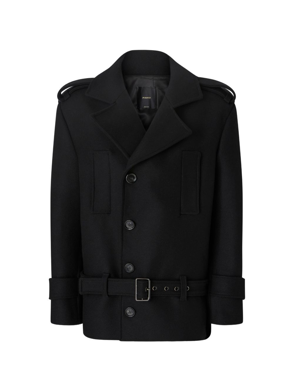 PINKO Cappotto Tornado nero 