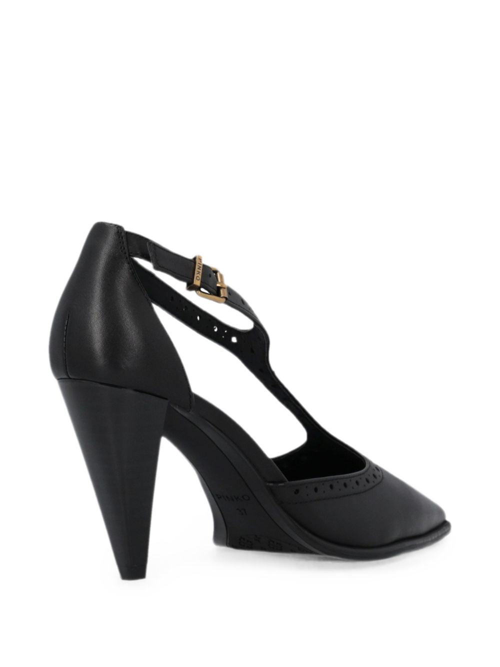PINKO Slingback Vane nere in pelle con design vintage inglese 
