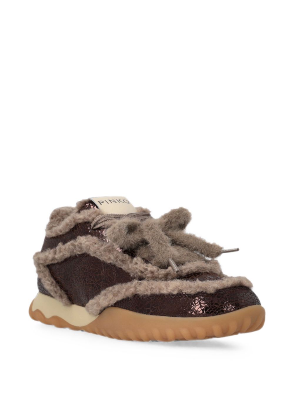 PINKO Sneakers chunky Gea con fur all-over 