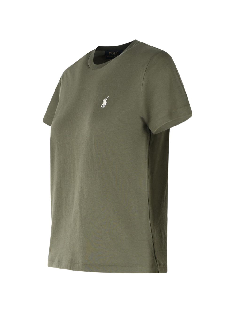POLO RALPH LAUREN T-shirt verde muschio in cotone con logo ricamato 