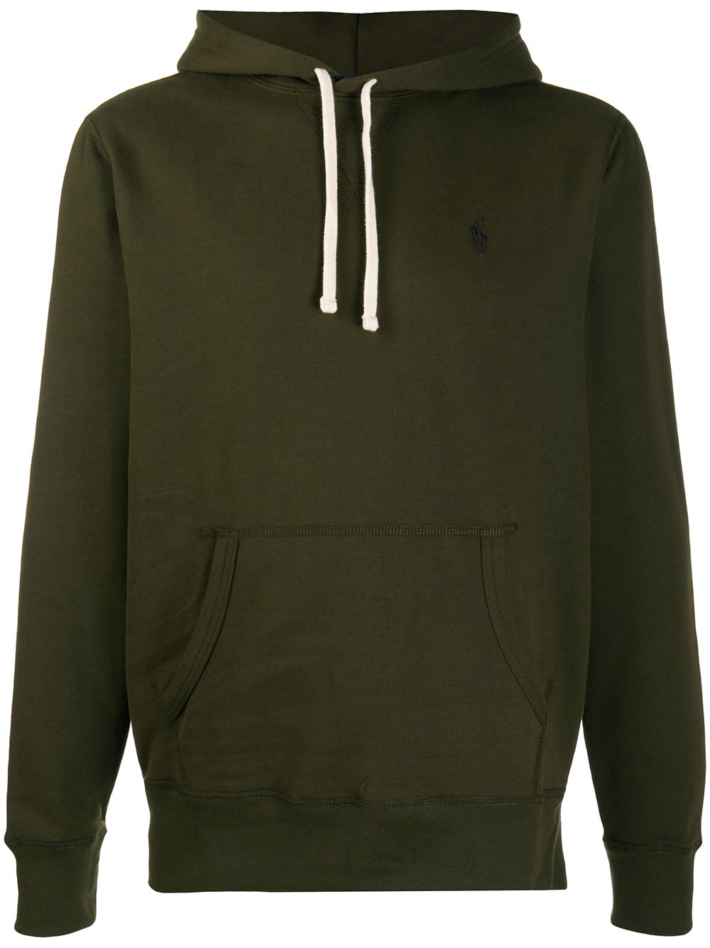 POLO RALPH LAUREN Felpa verde scuro con cappuccio e tasca marsupiale 
