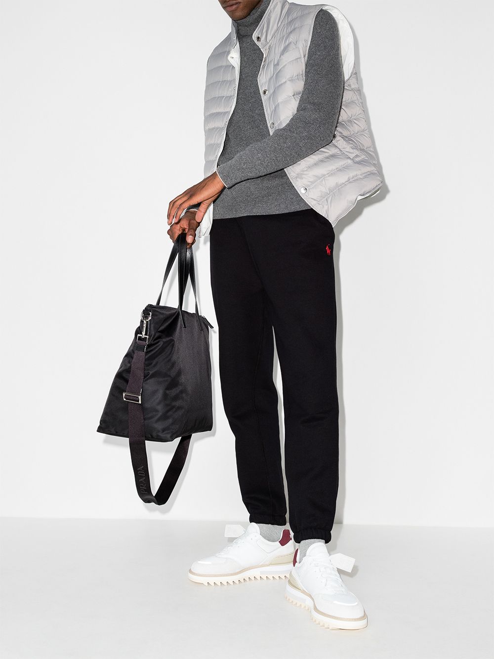 POLO RALPH LAUREN Pantaloni sportivi neri con tasche e coulisse in vita 