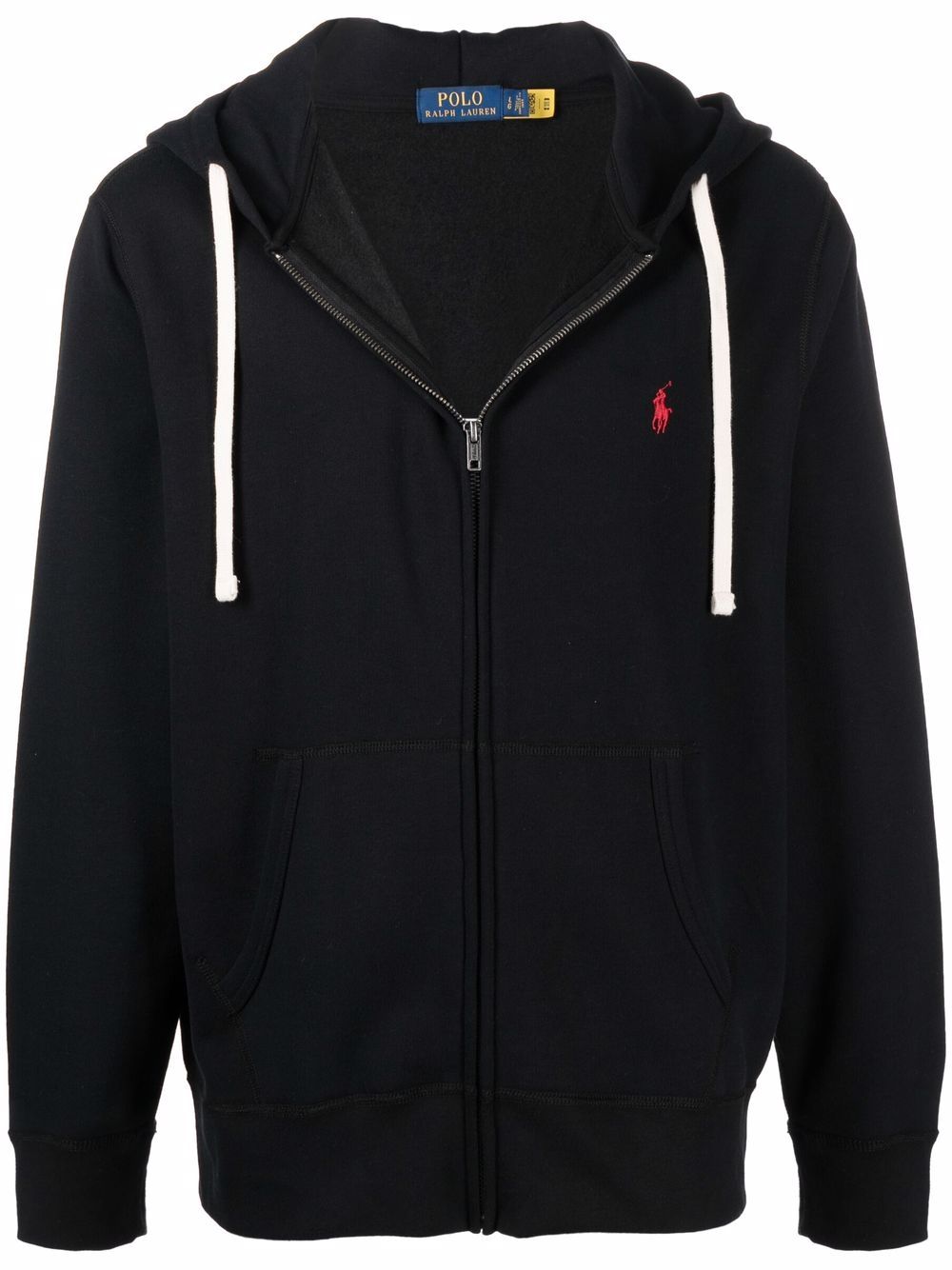 POLO RALPH LAUREN Felpa con cappuccio e zip con logo ricamato sul petto 