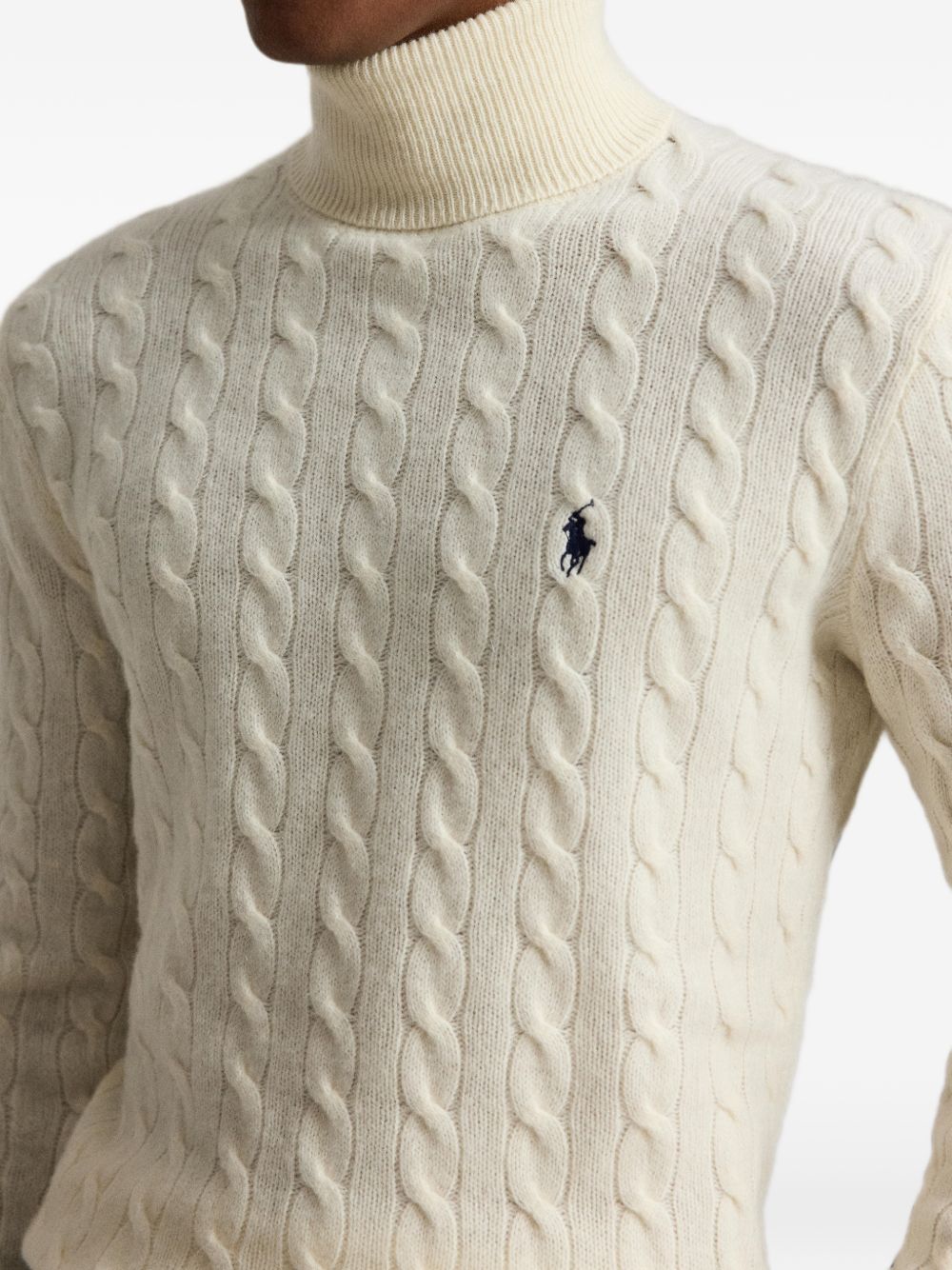 POLO RALPH LAUREN Maglia in lana a collo alto con logo 