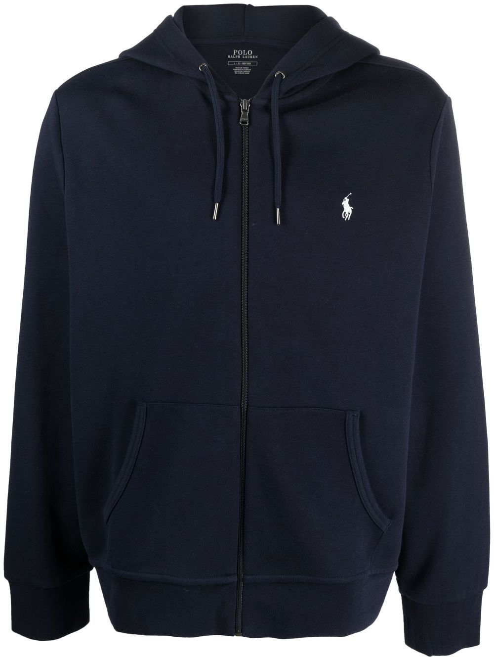 POLO RALPH LAUREN Felpa con cappuccio e zip blu notte 