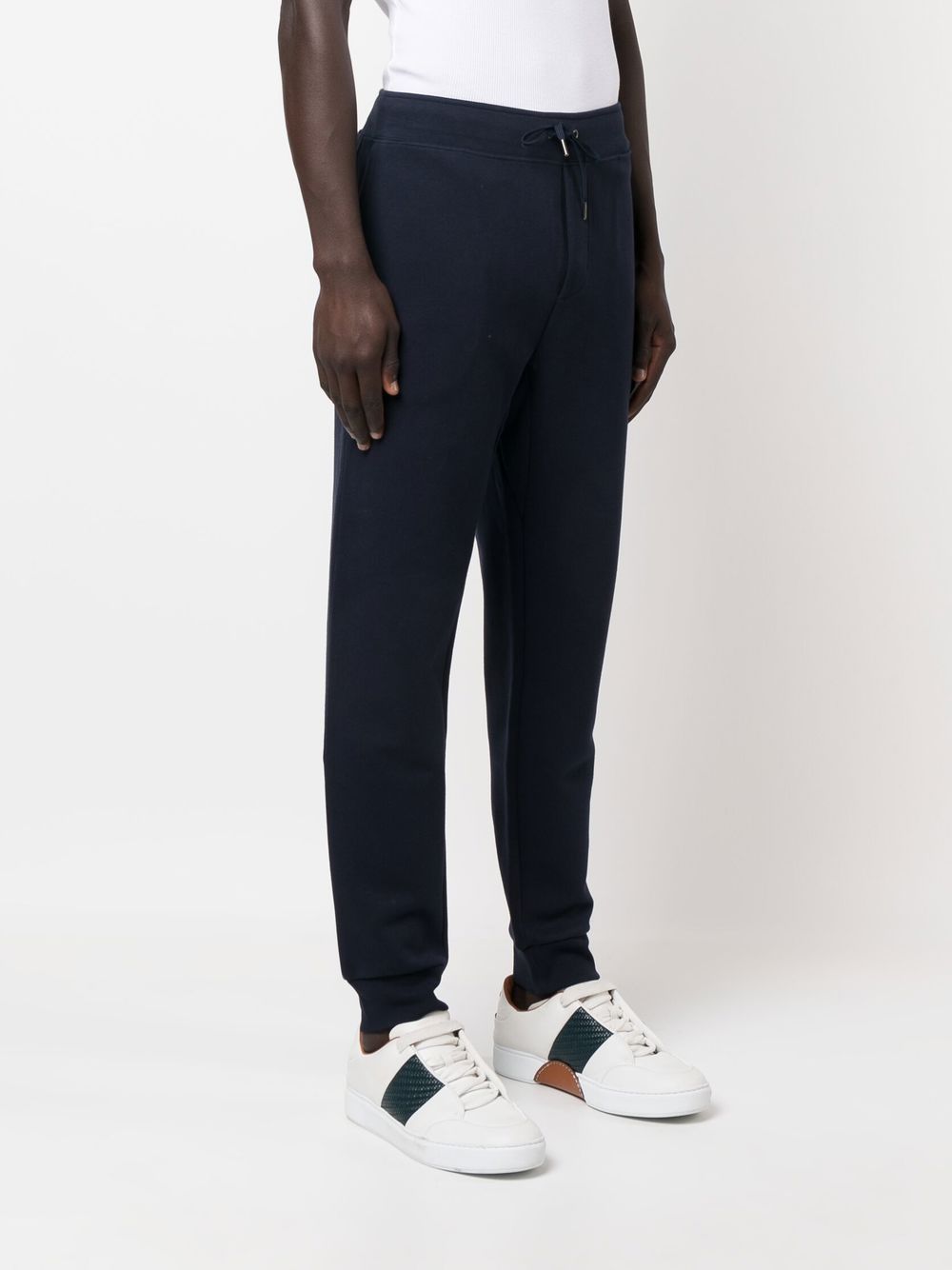 POLO RALPH LAUREN Pantaloni sportivi uomo blu navy con coulisse regolabile in vita e caviglie 