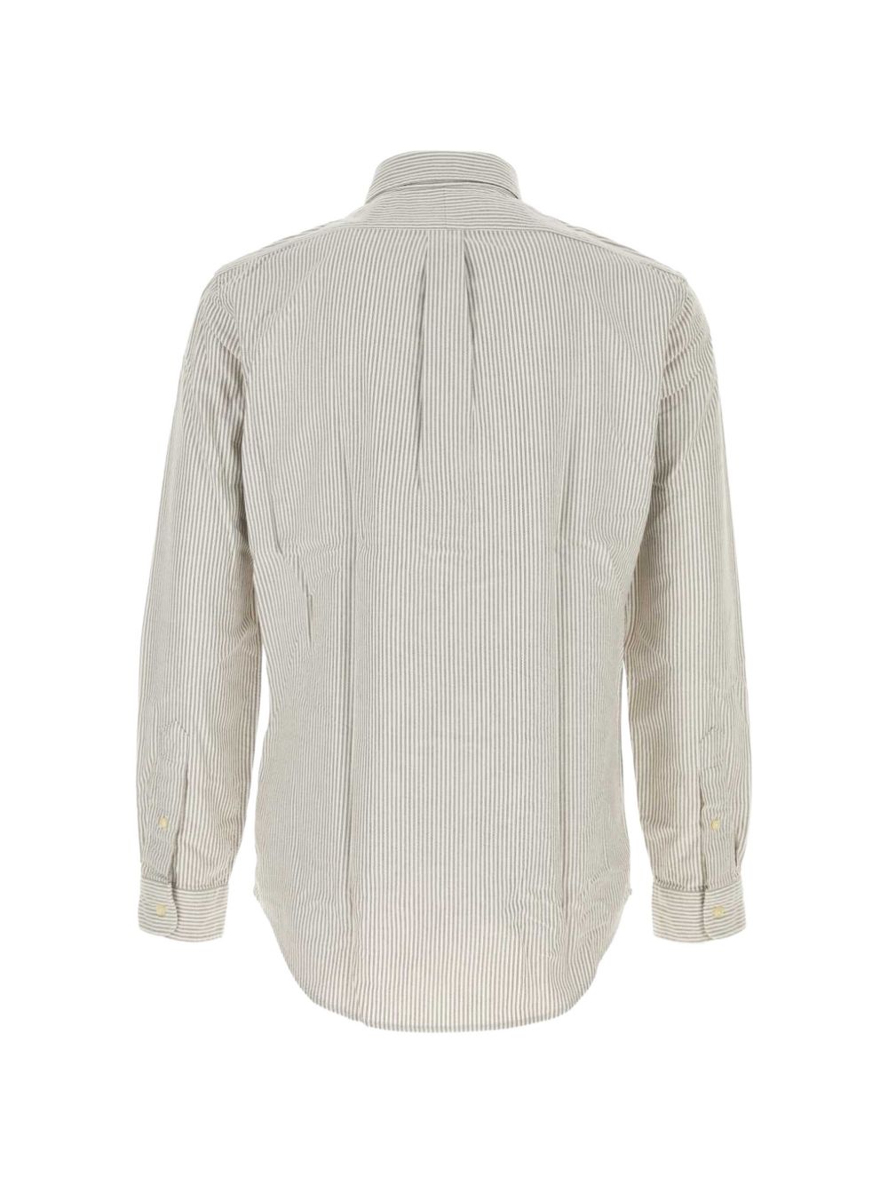 POLO RALPH LAUREN Camicia in cotone a righe marroni con logo 