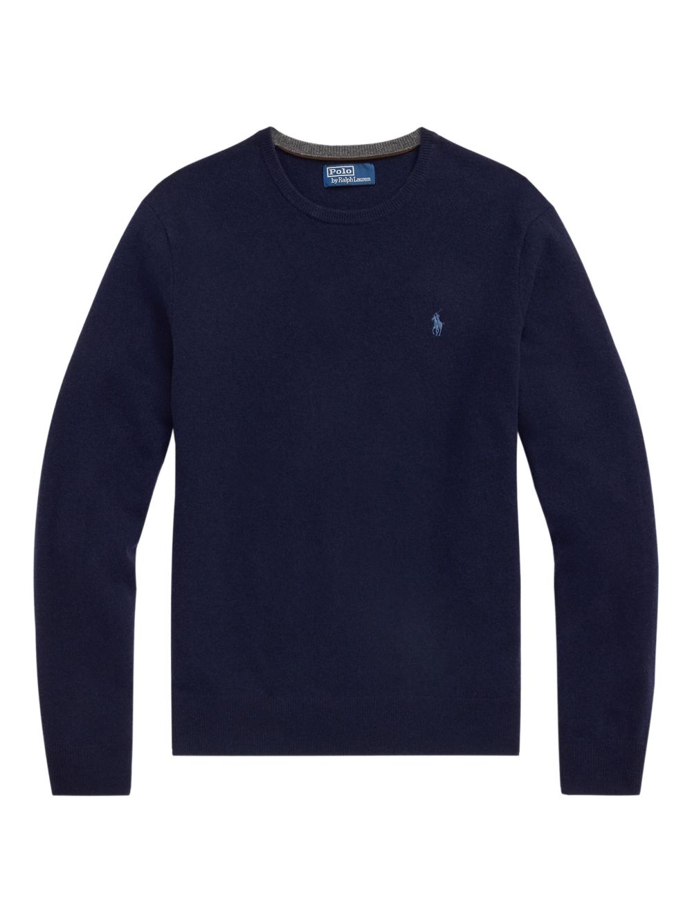 POLO RALPH LAUREN Maglia girocollo blu in lana 