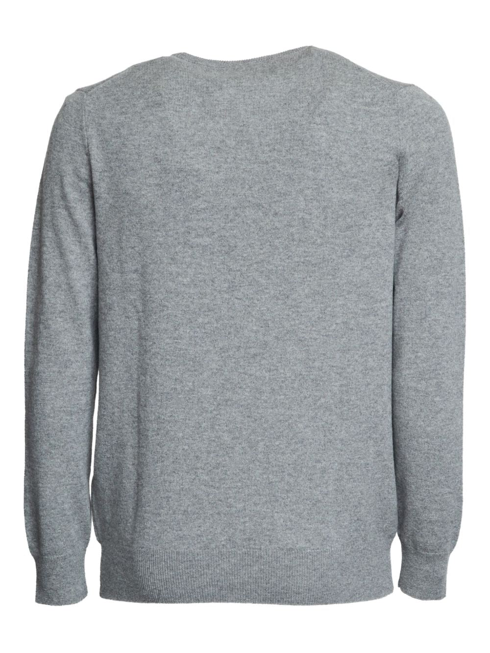 POLO RALPH LAUREN Maglia in lana grigio chiaro con logo 
