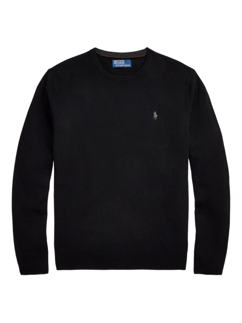 POLO RALPH LAUREN Maglia in lana nera con logo 