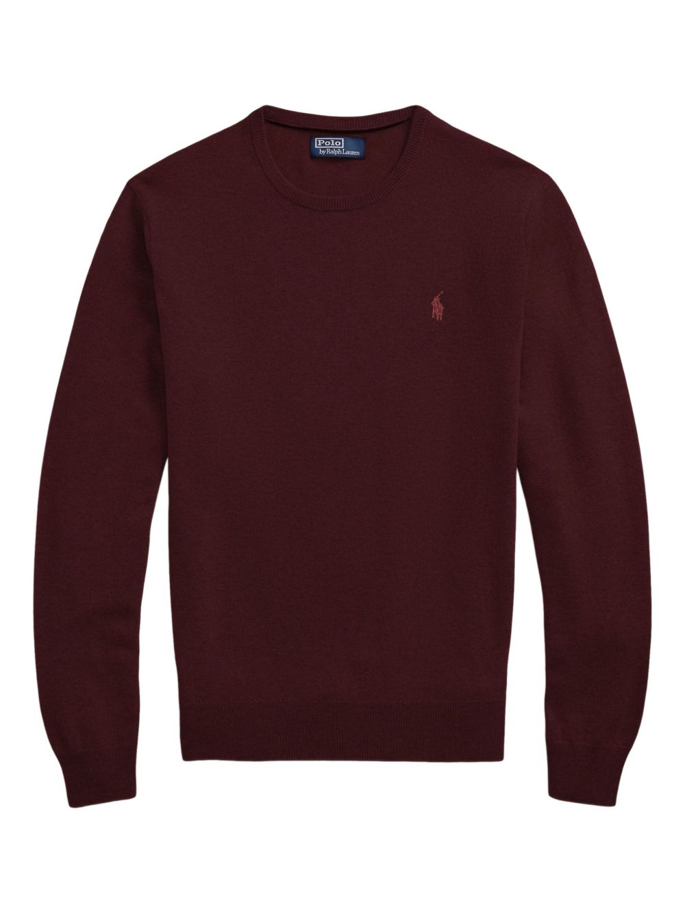 POLO RALPH LAUREN Maglia in lana bordeaux con logo 