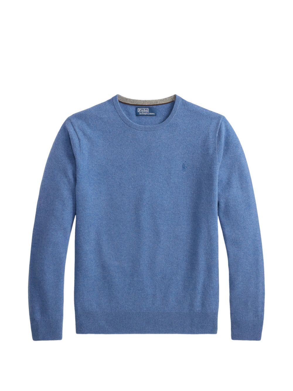 POLO RALPH LAUREN Maglia in lana azzurra con logo 