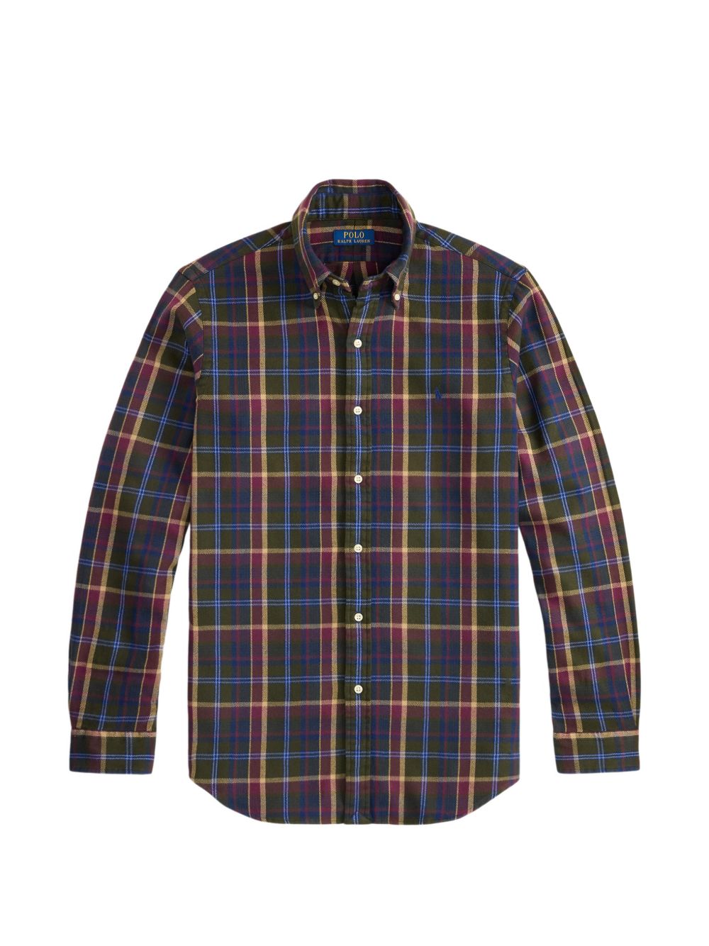 POLO RALPH LAUREN Camicia in cotone tartan verde 