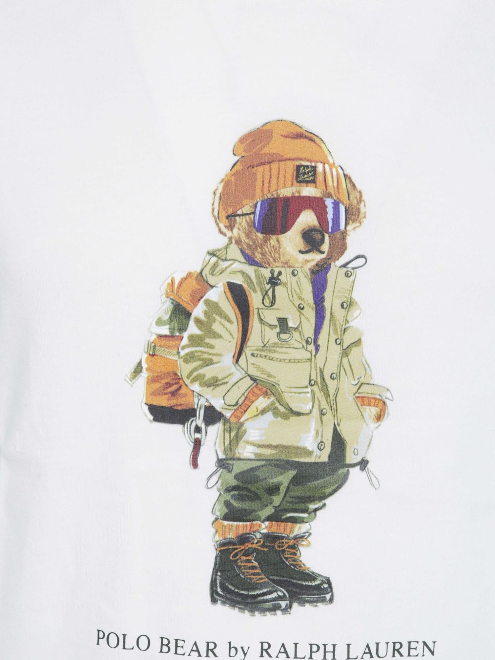 POLO RALPH LAUREN T-shirt bianca in cotone con stampa 