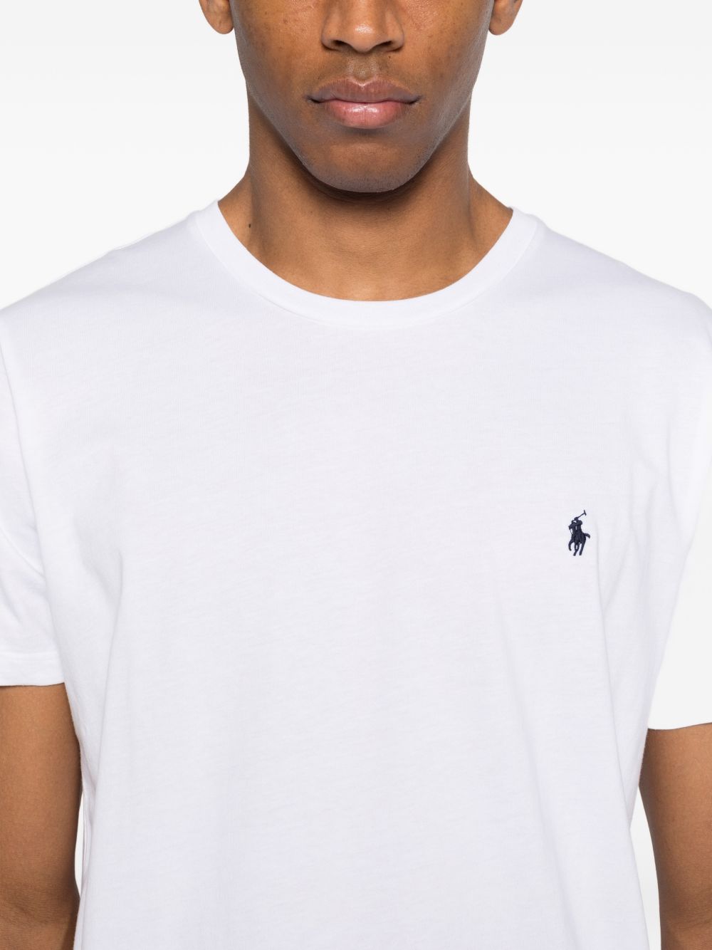 POLO RALPH LAUREN T-shirt bianca con logo ricamato 