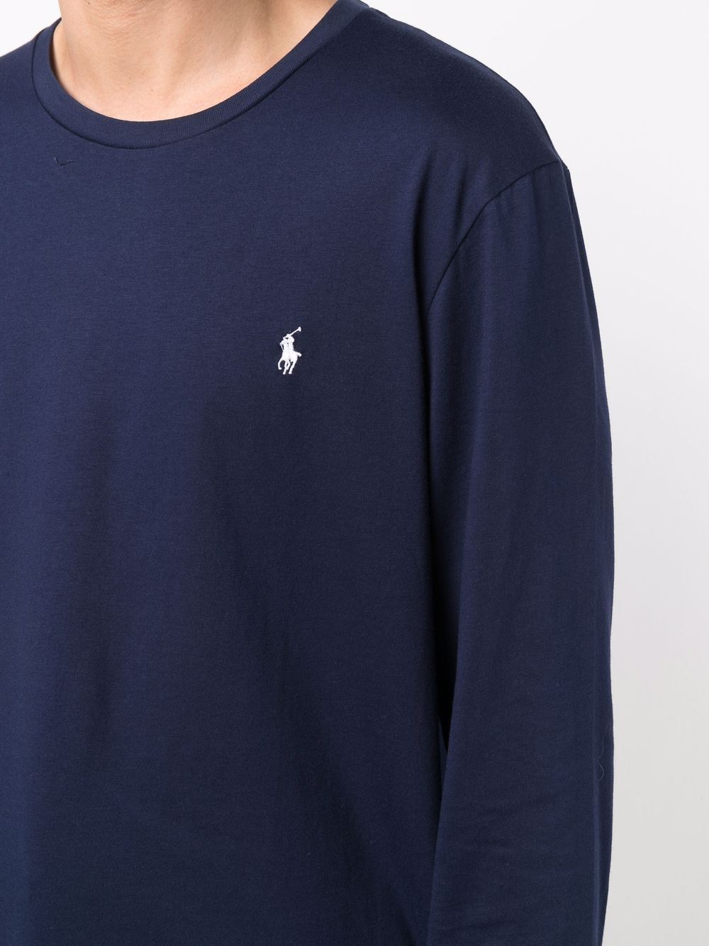 POLO RALPH LAUREN Maglietta intima da uomo in cotone blu con logo 