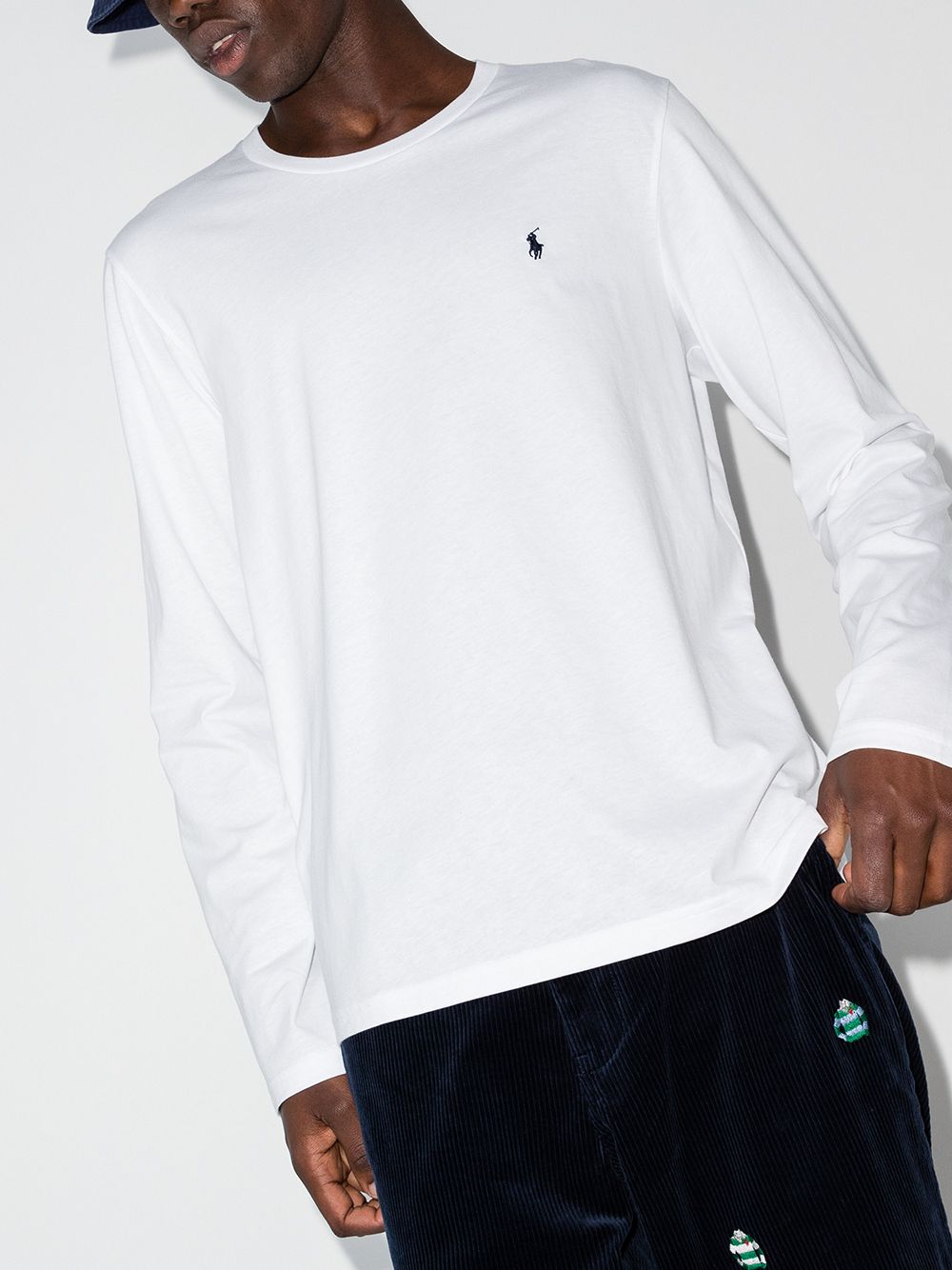 POLO RALPH LAUREN Maglietta intima da uomo in cotone bianco con logo 
