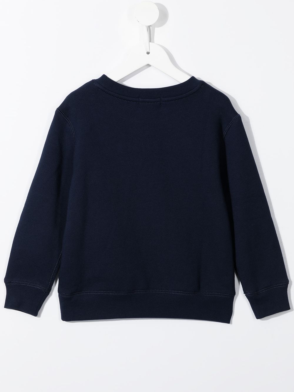 POLO RALPH LAUREN Maglia girocollo blu con logo ricamato sul petto 